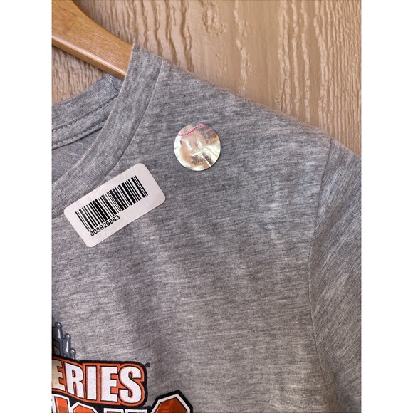 San Francisco Giants 2010 WS Champions Womens T-Shirt Sz M Gray MLB Baseball - Picture 5 of 6